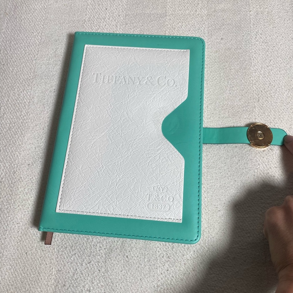 Tiffany & Co. Teal Journal with Gold Clasp - Picture 2 of 5